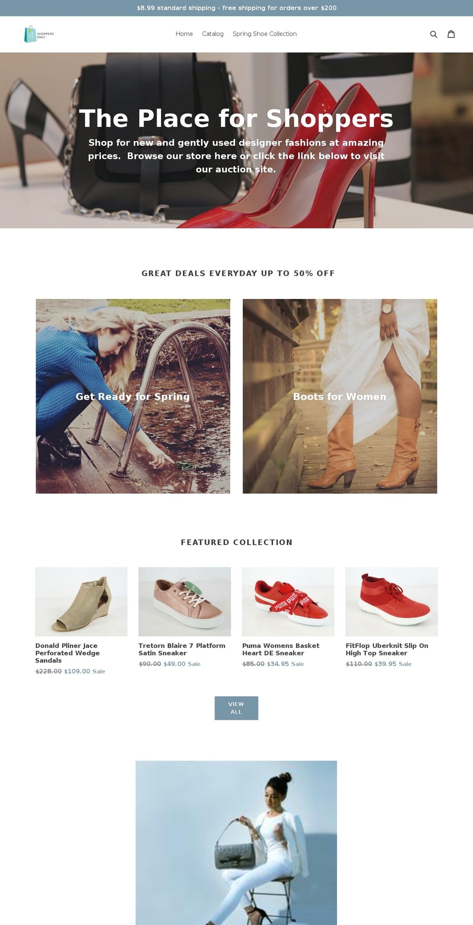 4shoppersonly.com shopify website screenshot