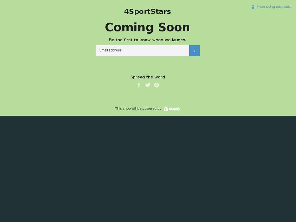 4sportstars.com — Shopify storefront screenshot