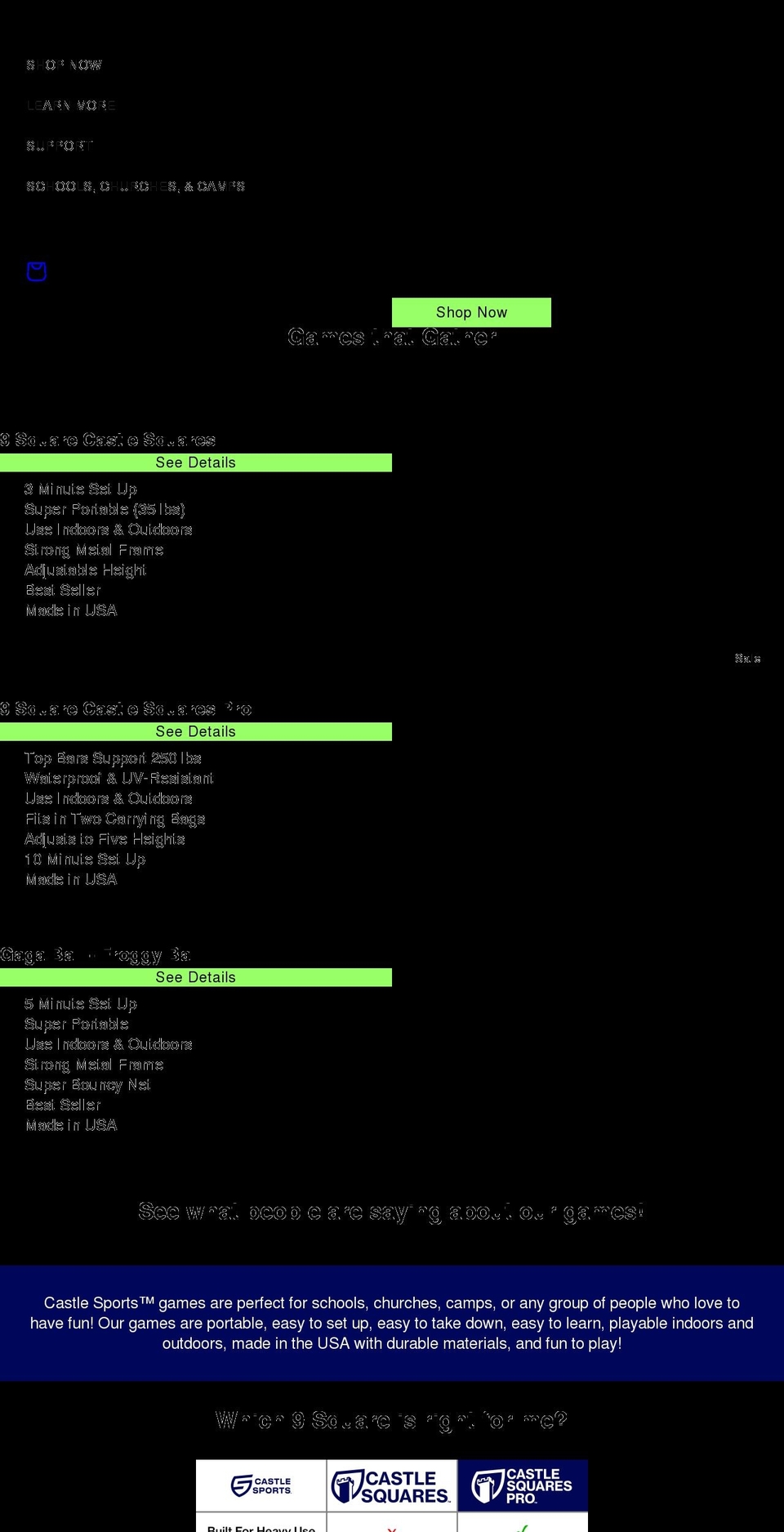 4squarevolleyball.com shopify website screenshot