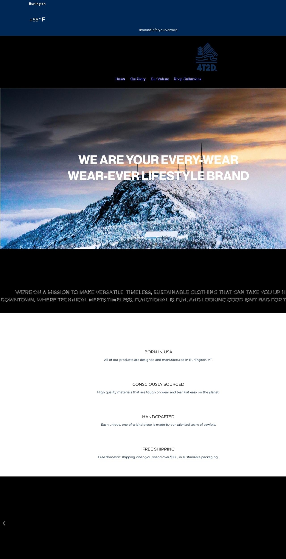 4t2d.com shopify website screenshot