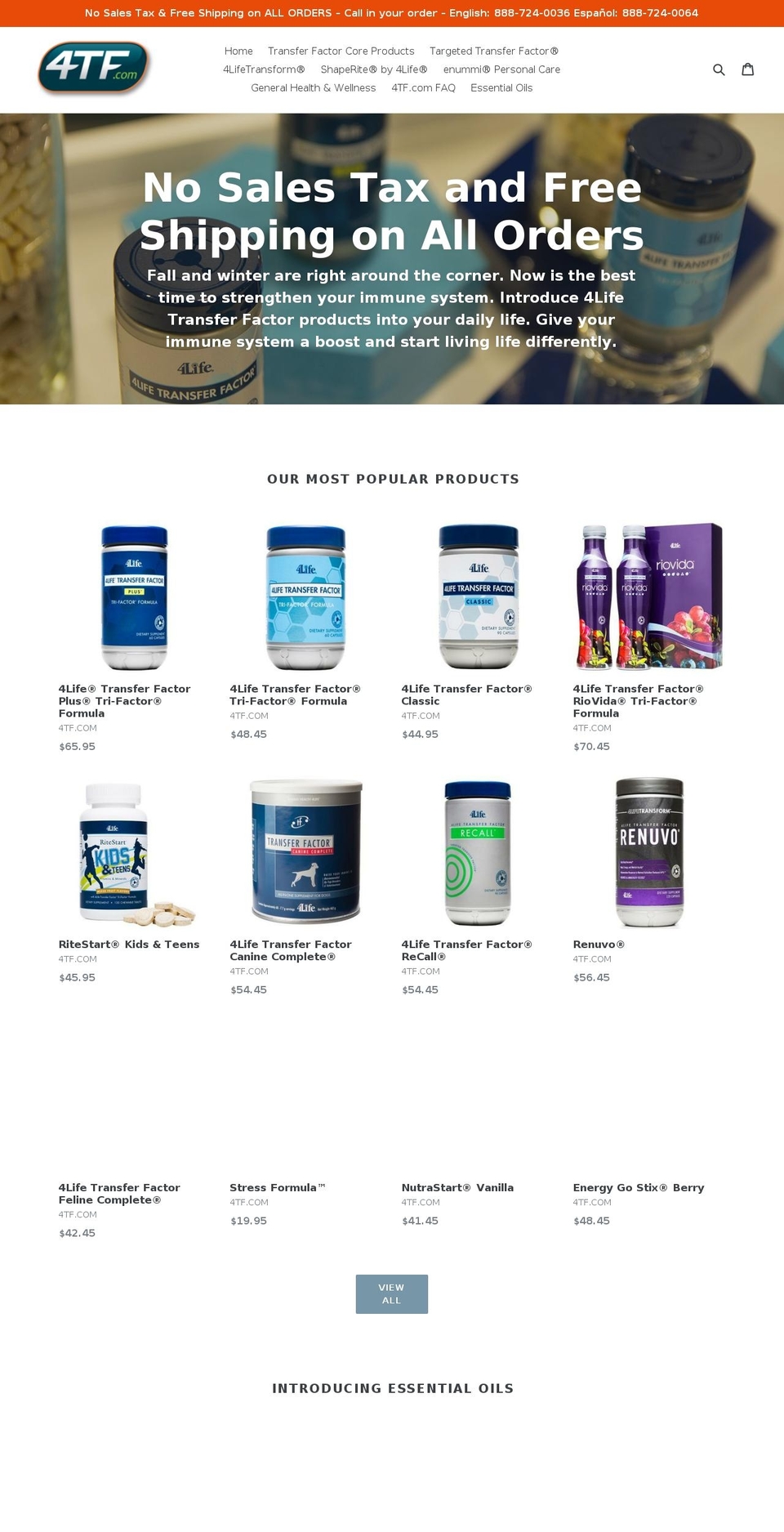 4tf.com shopify website screenshot