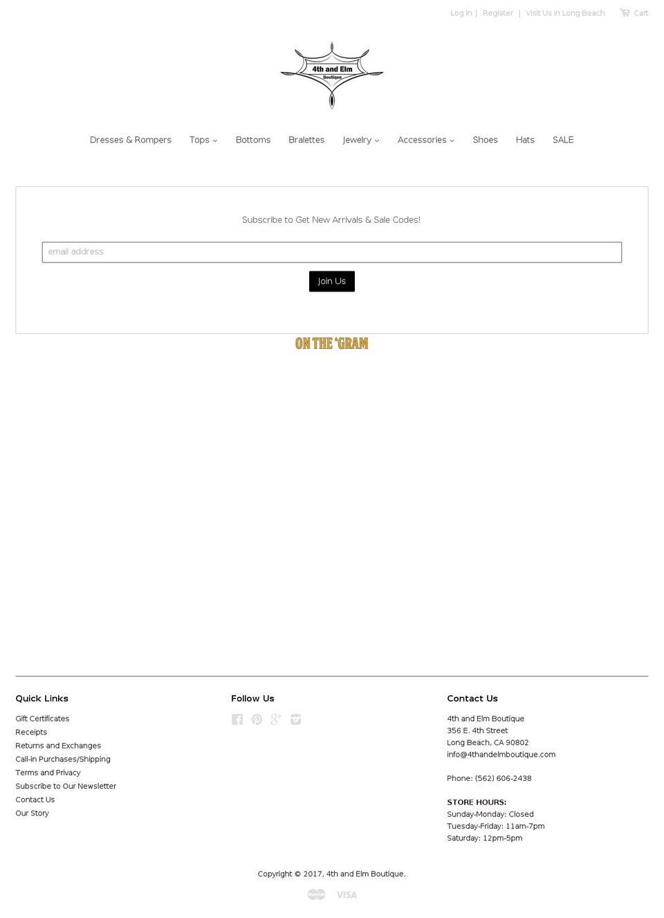 4thandelmboutique.com shopify website screenshot