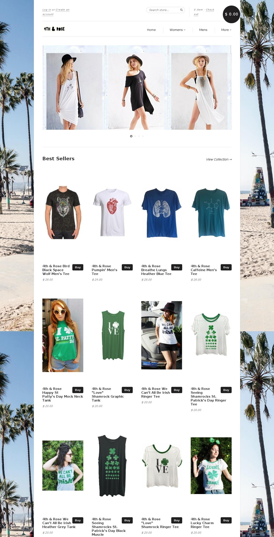 4thandrose.com shopify website screenshot