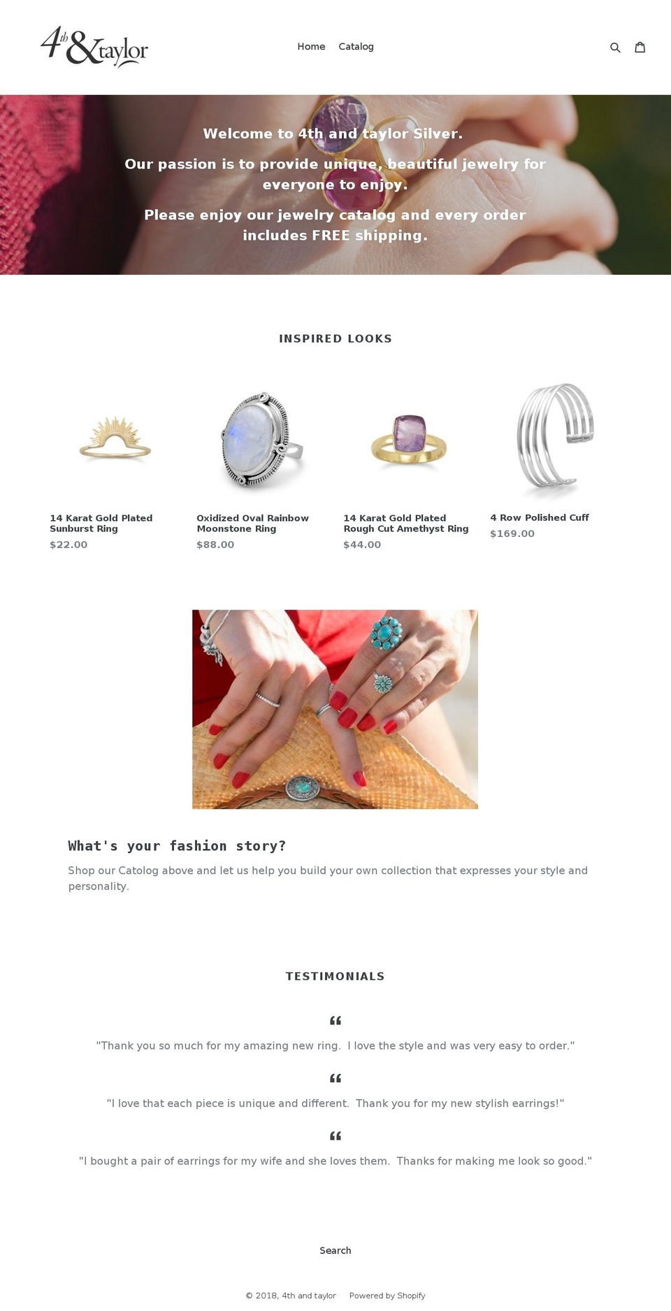 4thandtaylor.com — Shopify storefront screenshot
