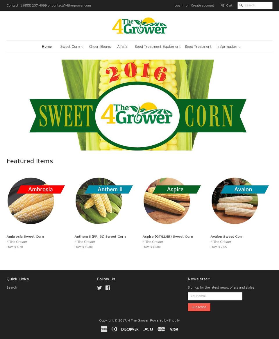 4thegrower.com shopify website screenshot