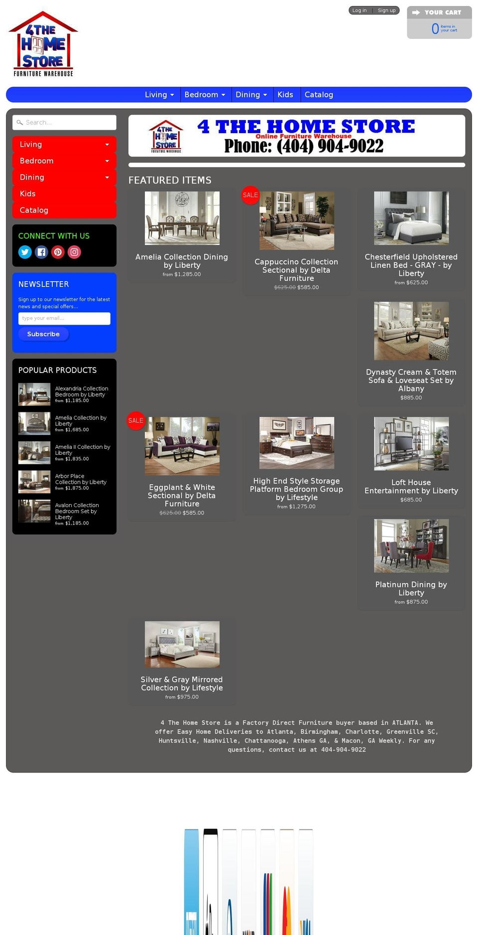 4thehomestore.com shopify website screenshot