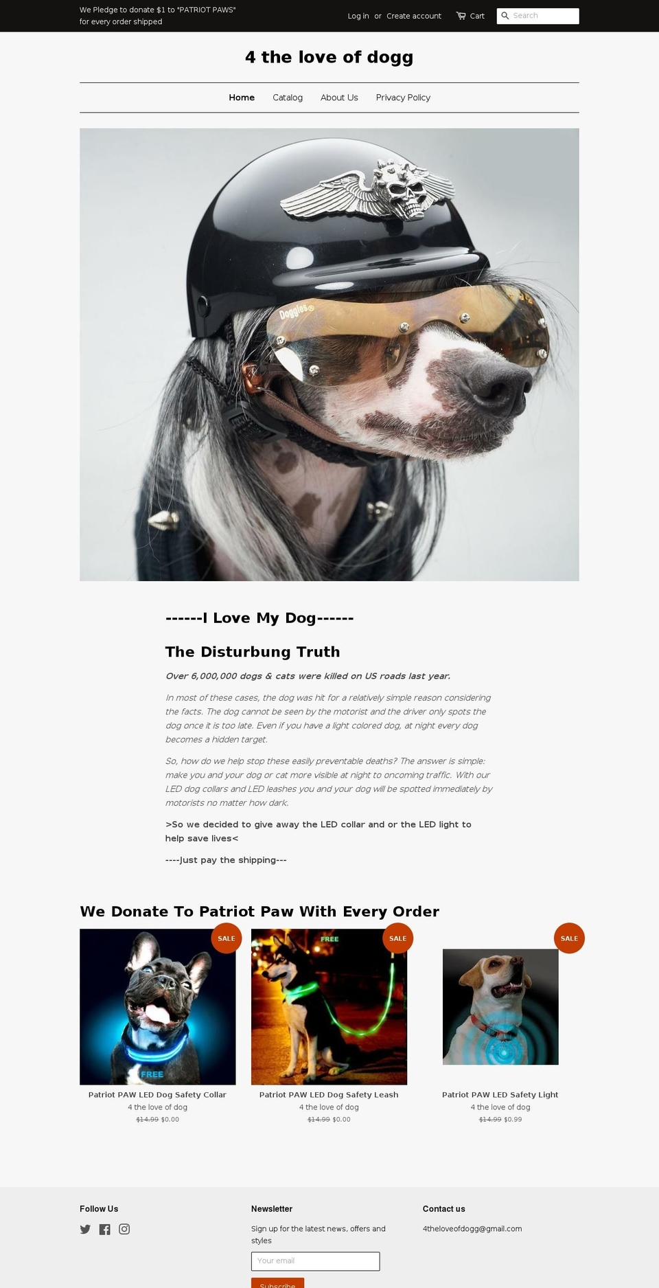 4theloveofdogg.com — Shopify storefront screenshot