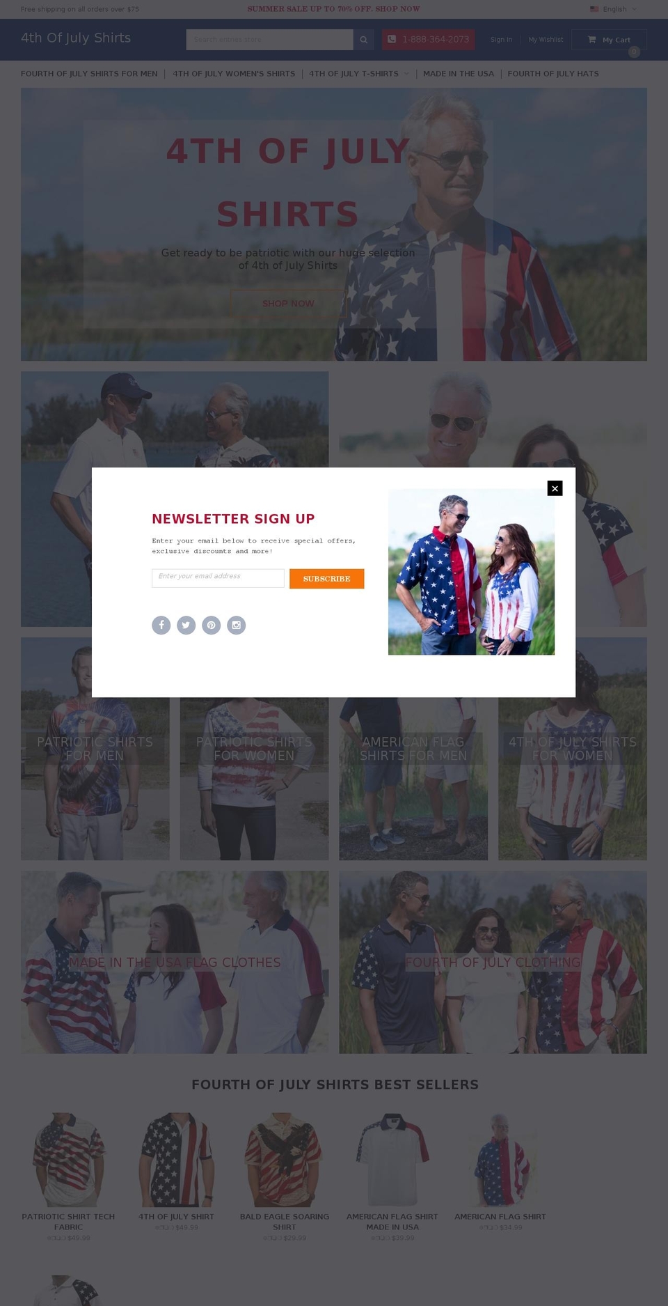 4thofjulyshirts.com shopify website screenshot