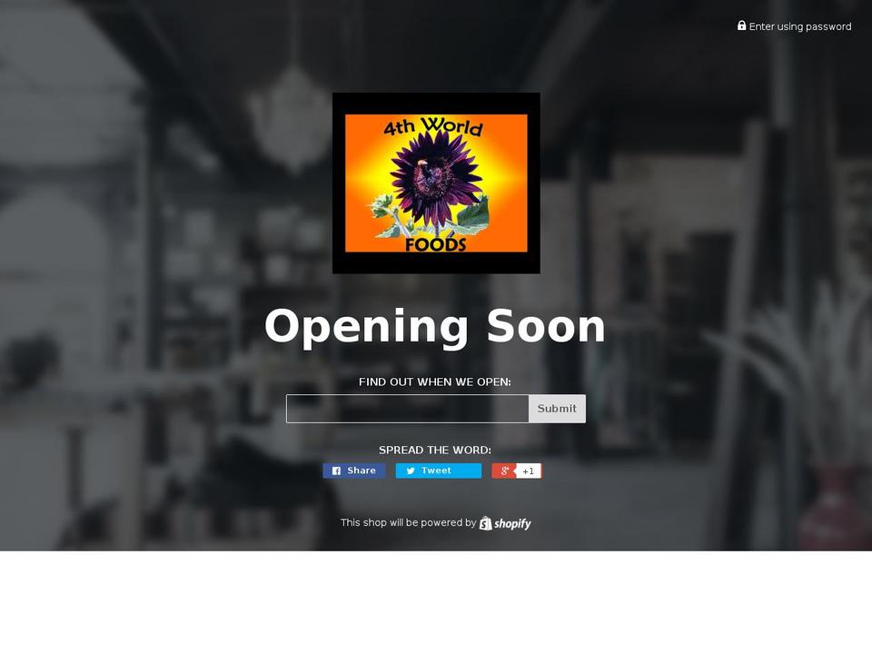 4thworldfoods.com shopify website screenshot