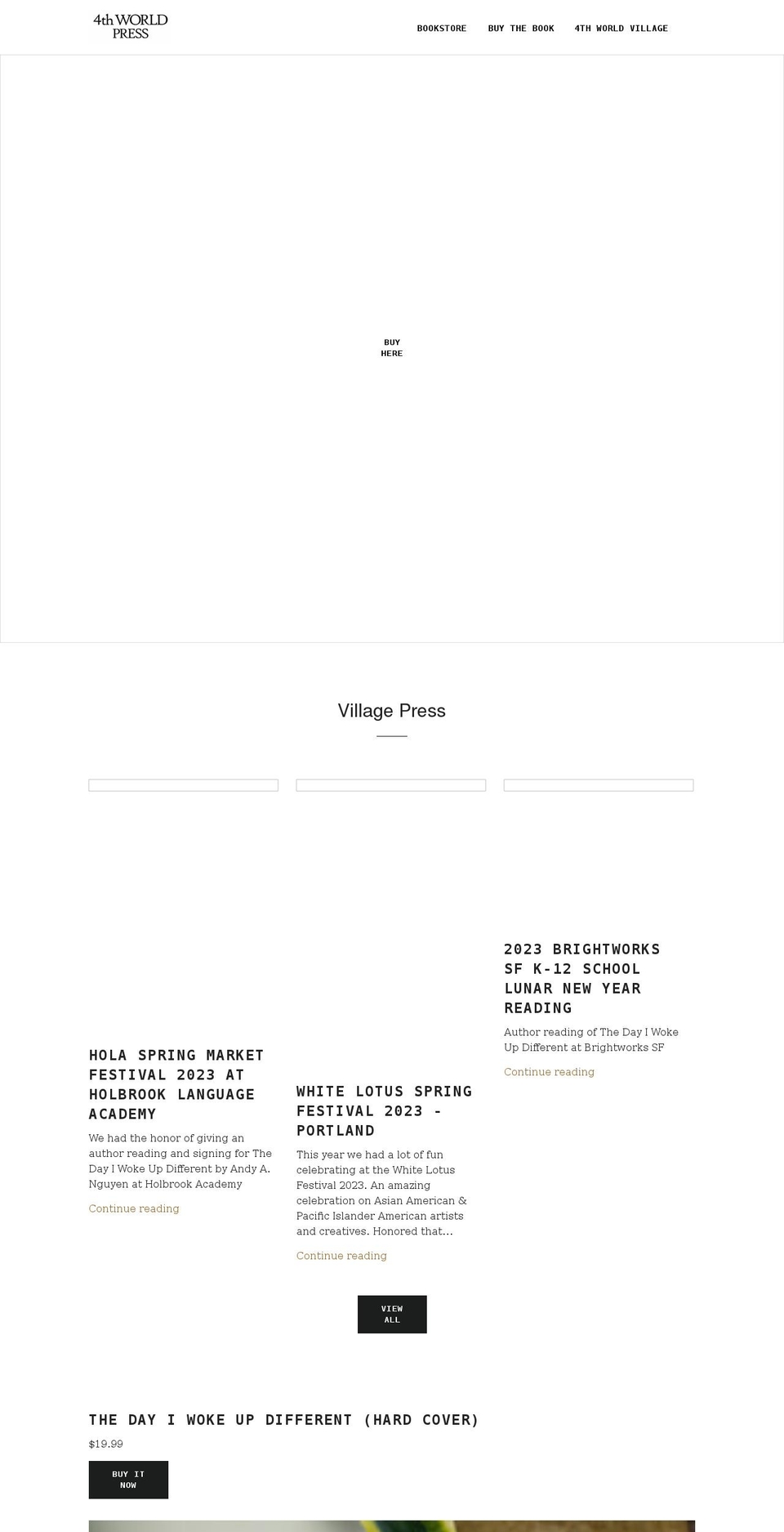 4thworldpress.com shopify website screenshot