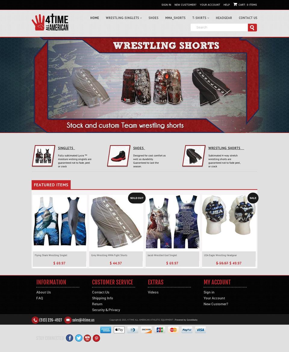 4timeallamerican.com shopify website screenshot