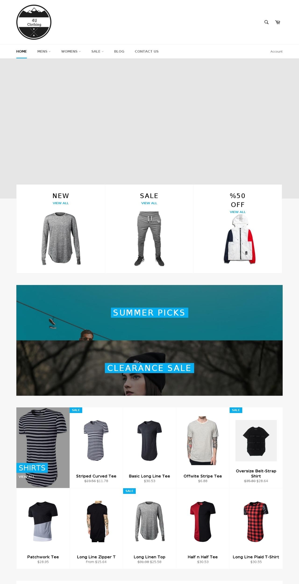 4uclothing.com — Shopify storefront screenshot