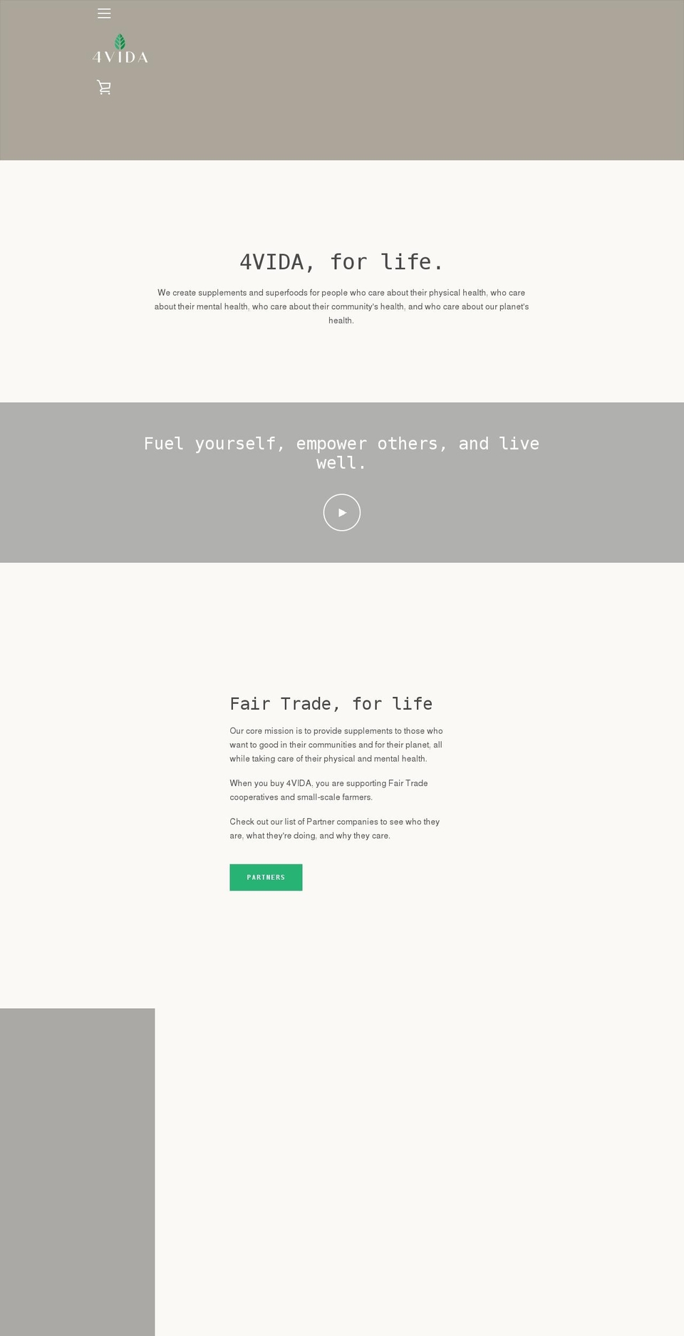 4vida.com shopify website screenshot