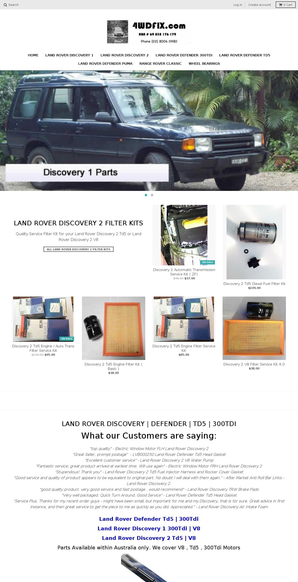 4wdfix.com shopify website screenshot