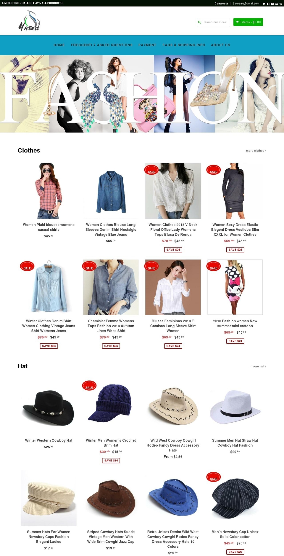 4wears.com shopify website screenshot