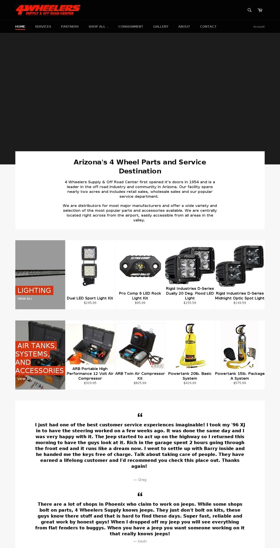 4wheelers.com shopify website screenshot