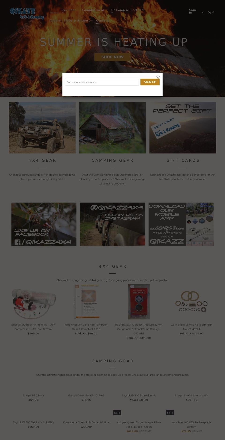 4x4andcamping.com.au shopify website screenshot