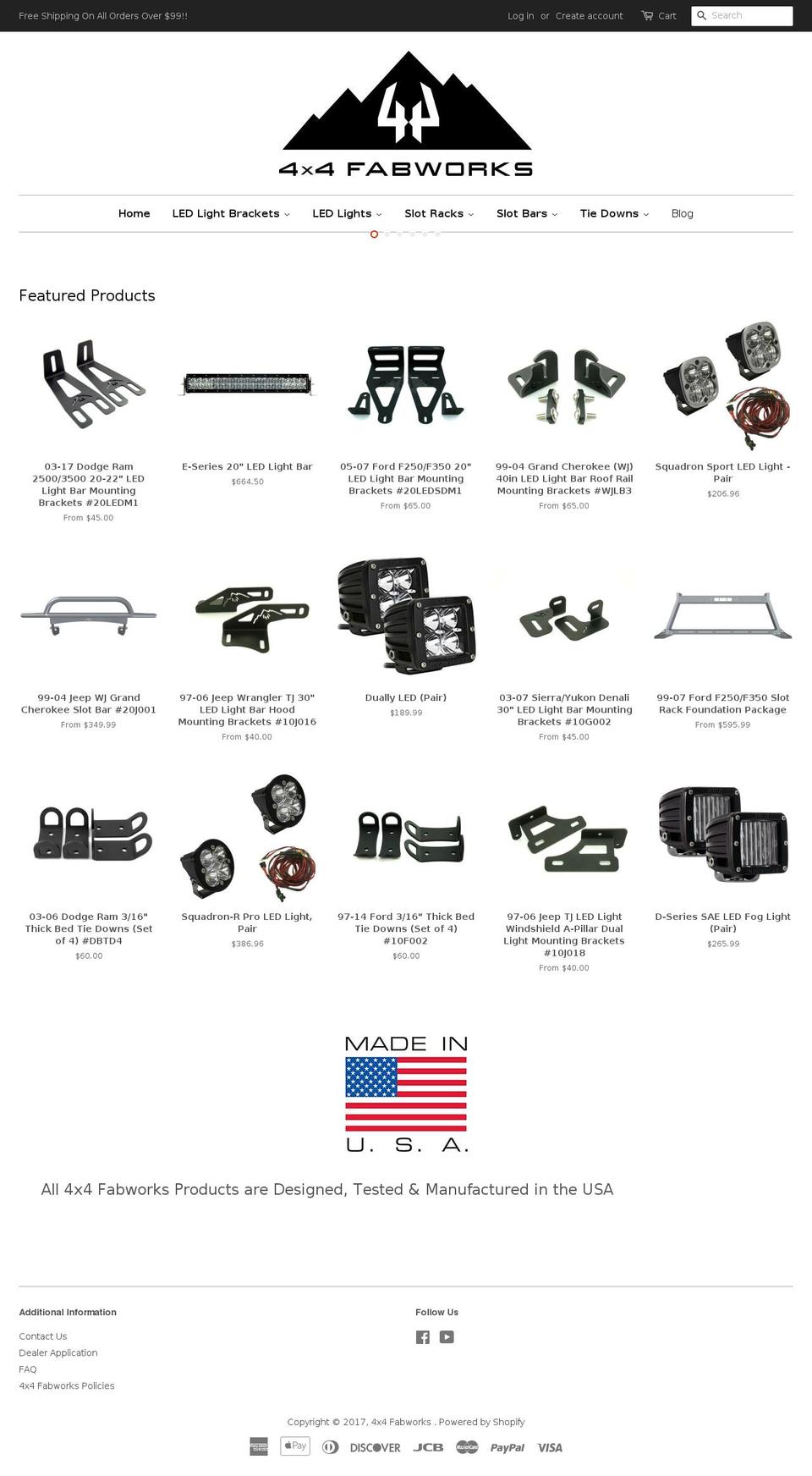 4x4fabworks.com shopify website screenshot