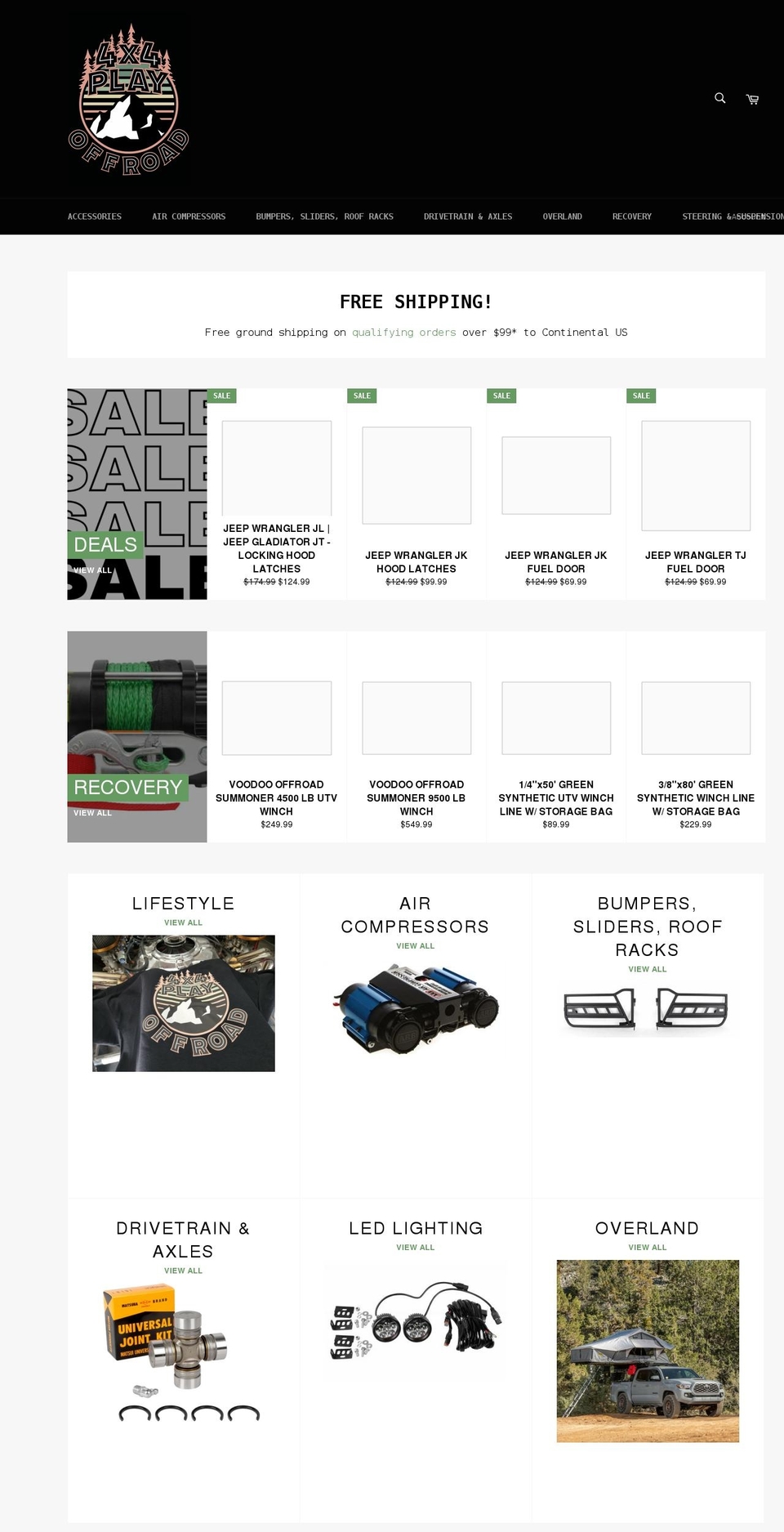 4x4playoffroadco.com shopify website screenshot