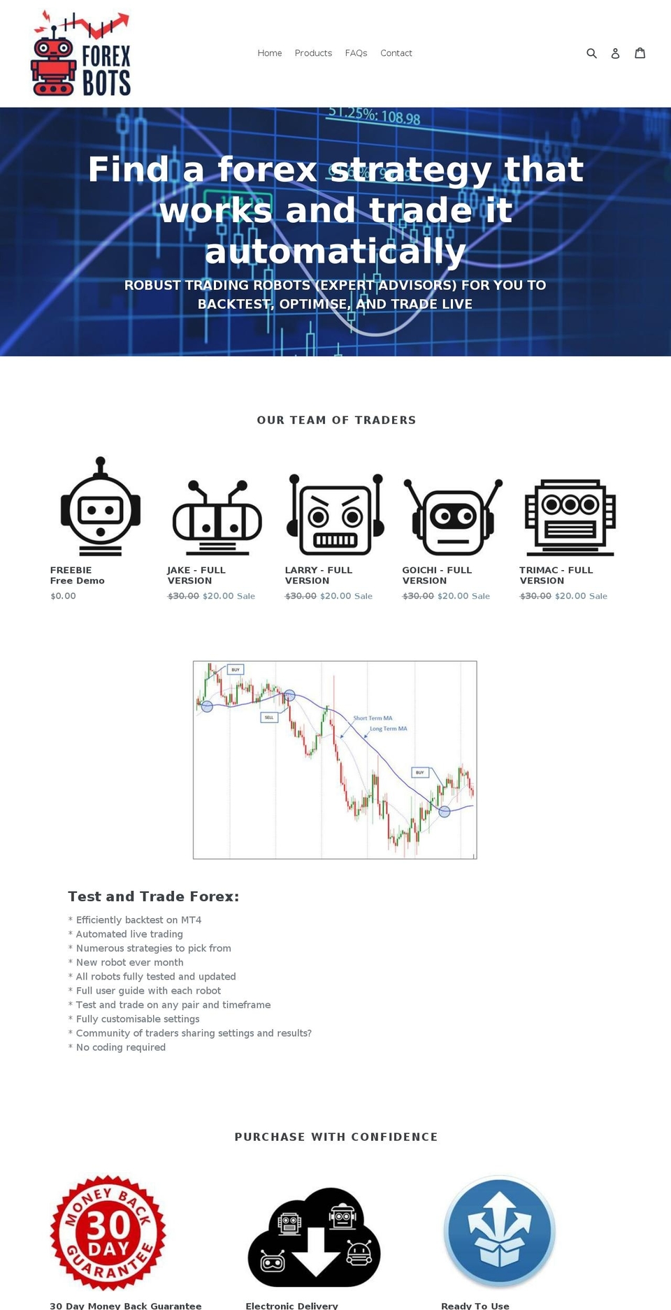 4xbots.com — Shopify storefront screenshot