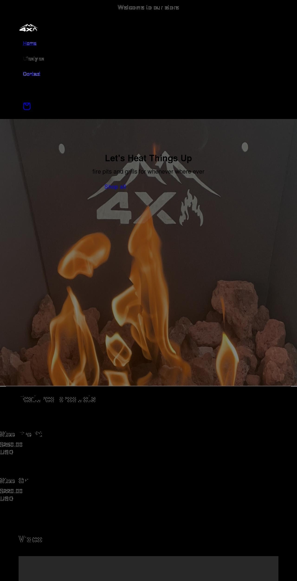 4xfire.com shopify website screenshot