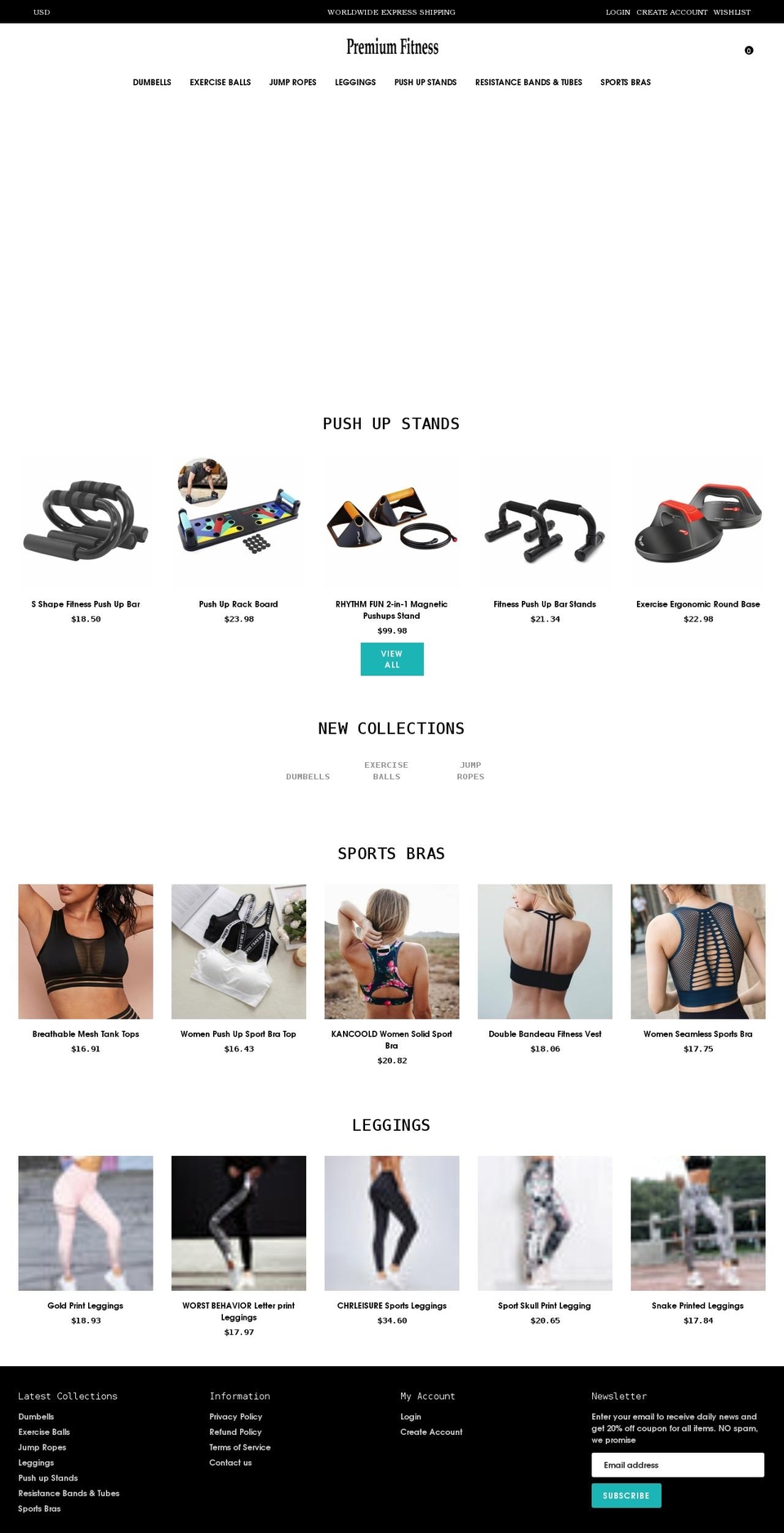 Fitness Shopify theme site example 4yourworkout.com