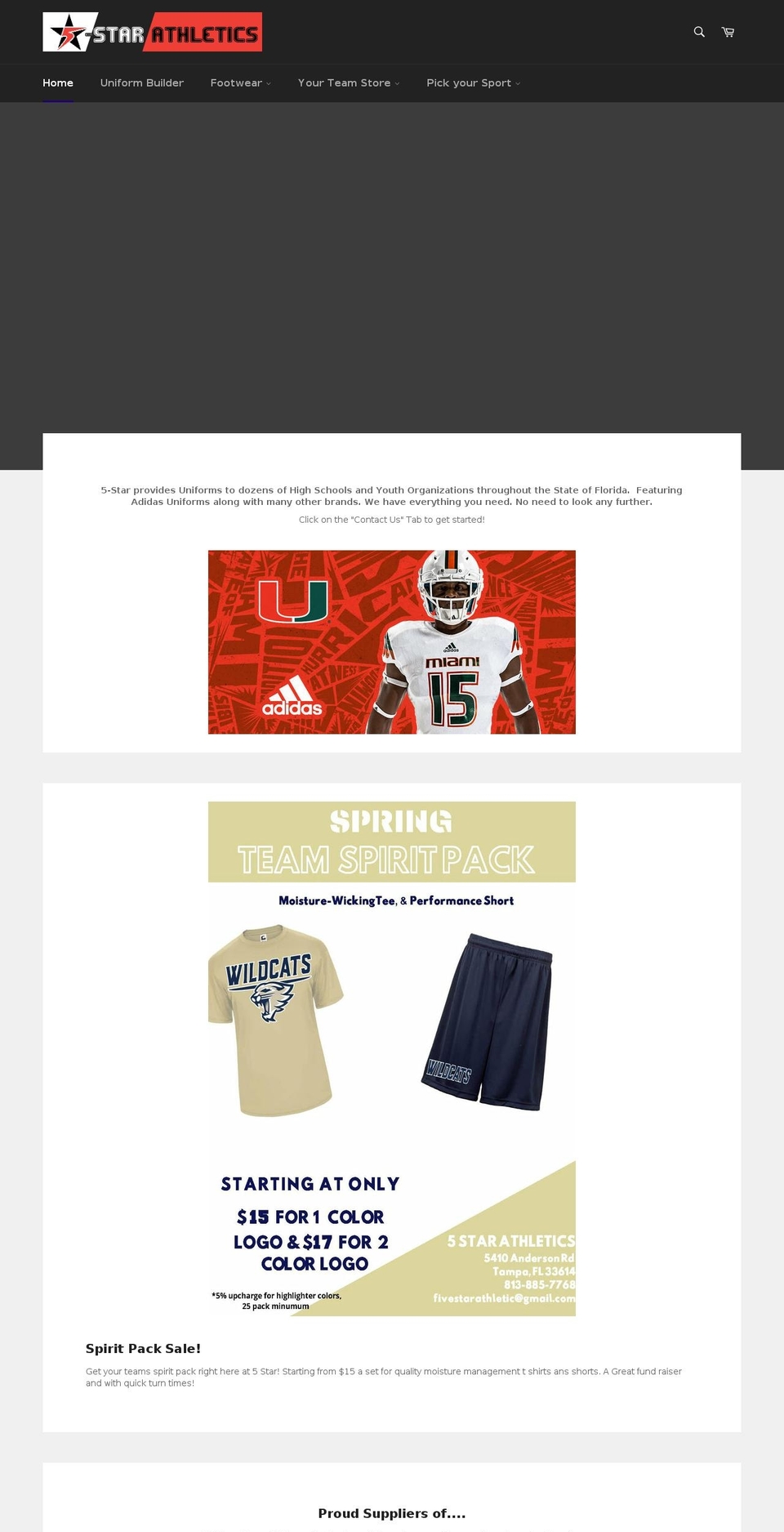 5-starathletics.com shopify website screenshot