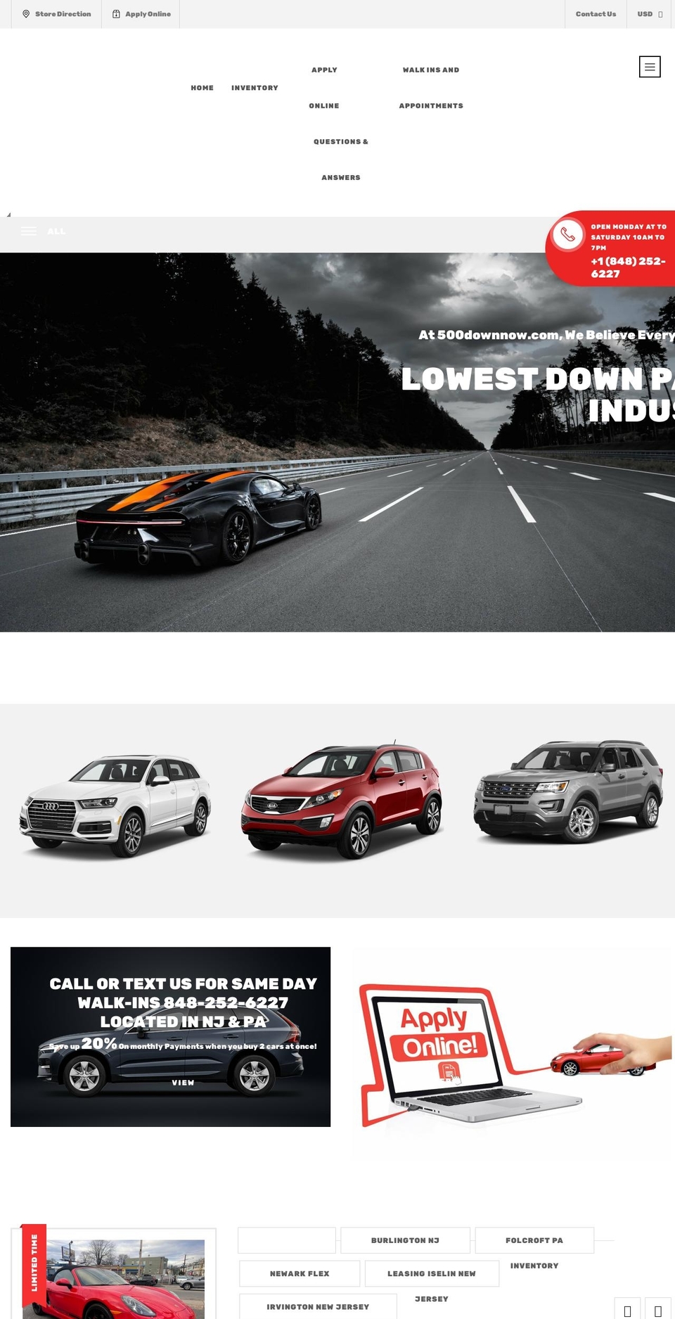 500downnow.com shopify website screenshot