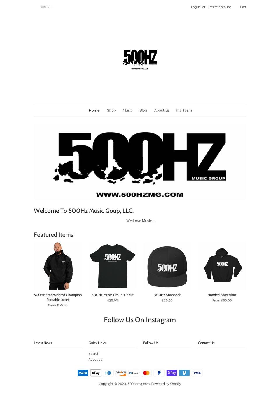500hzmg-com.myshopify.com shopify website screenshot