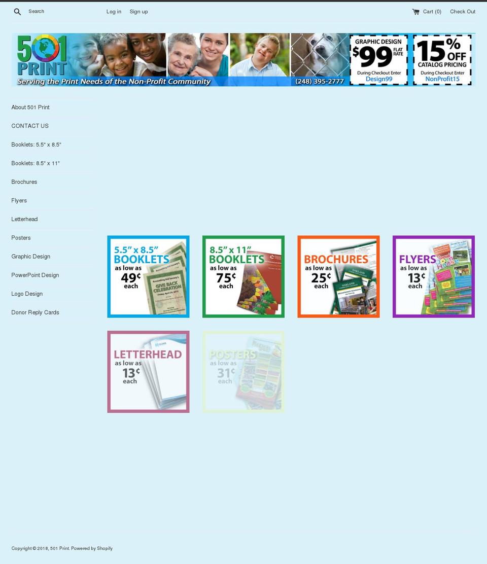 501services.org shopify website screenshot
