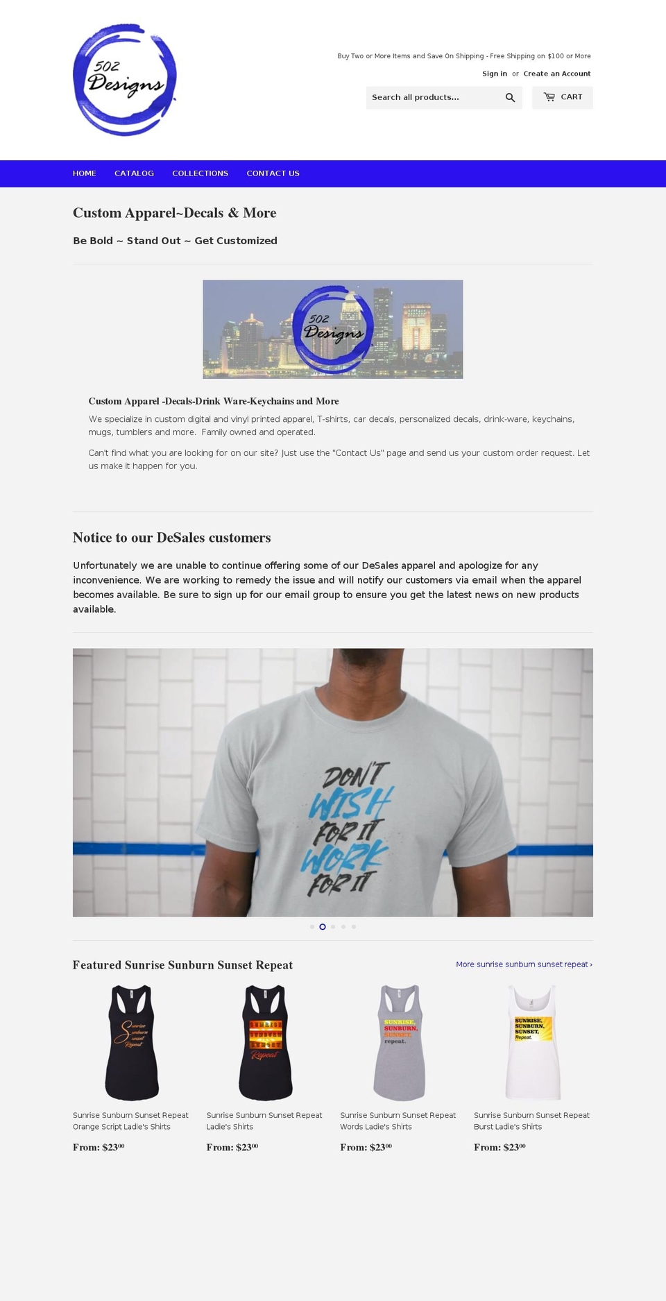 502designs.com — Shopify storefront screenshot
