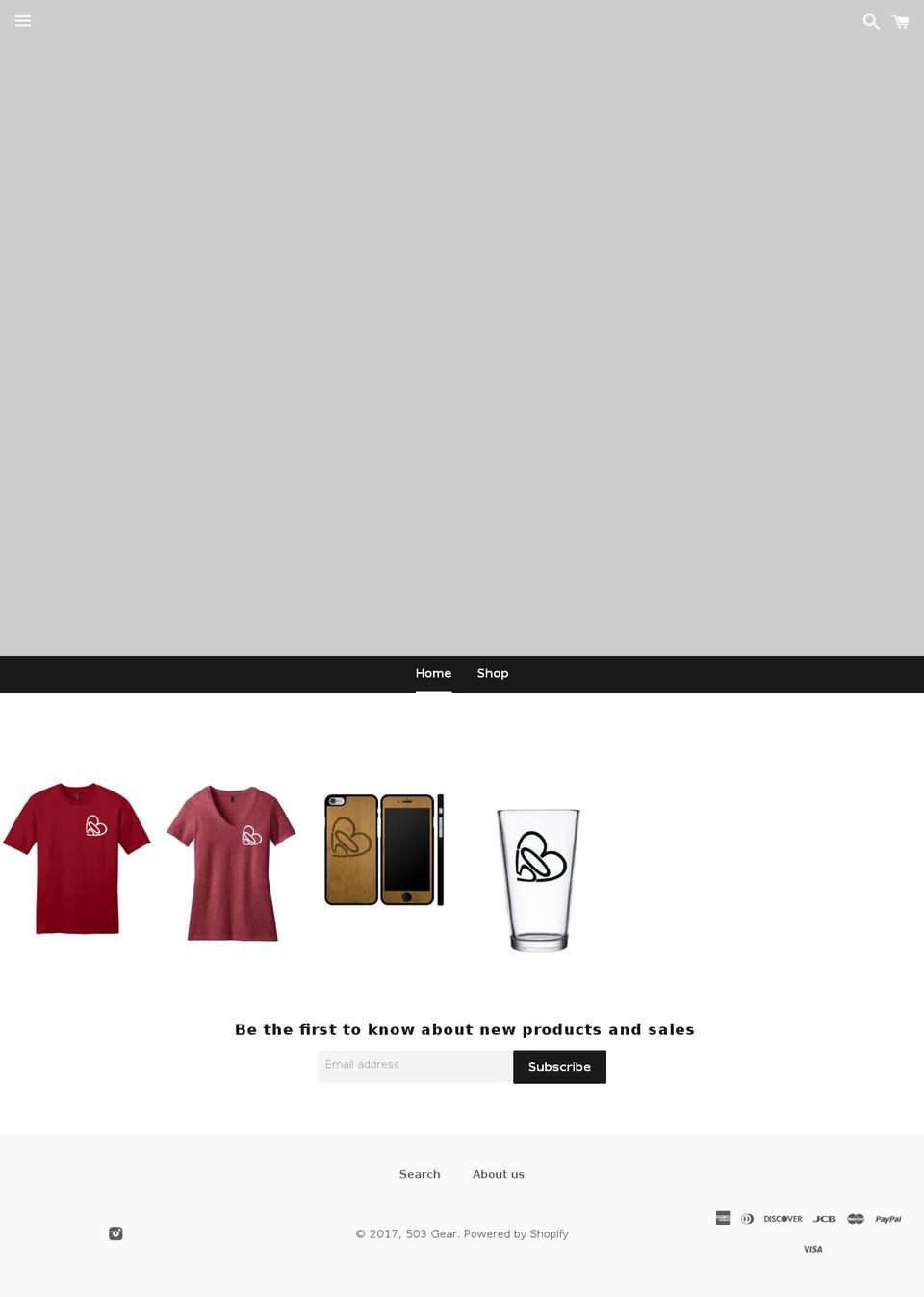 503gear.com shopify website screenshot