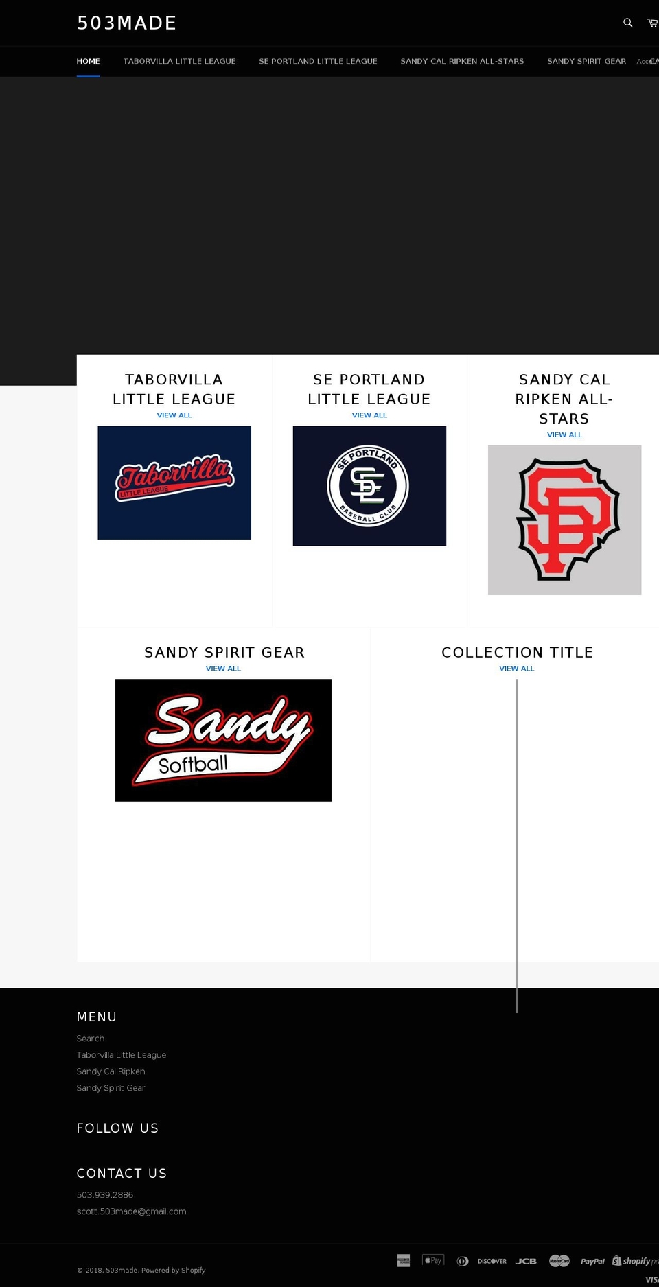 503made.com — Shopify storefront screenshot