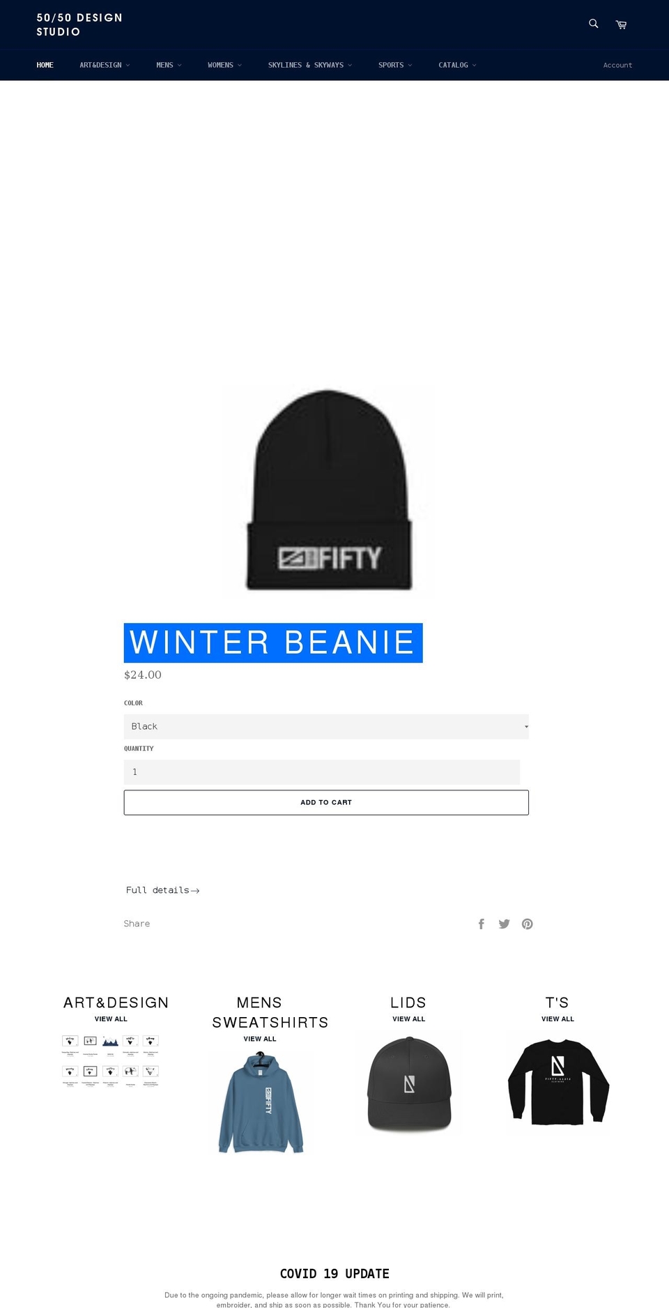 5050clothing.net shopify website screenshot
