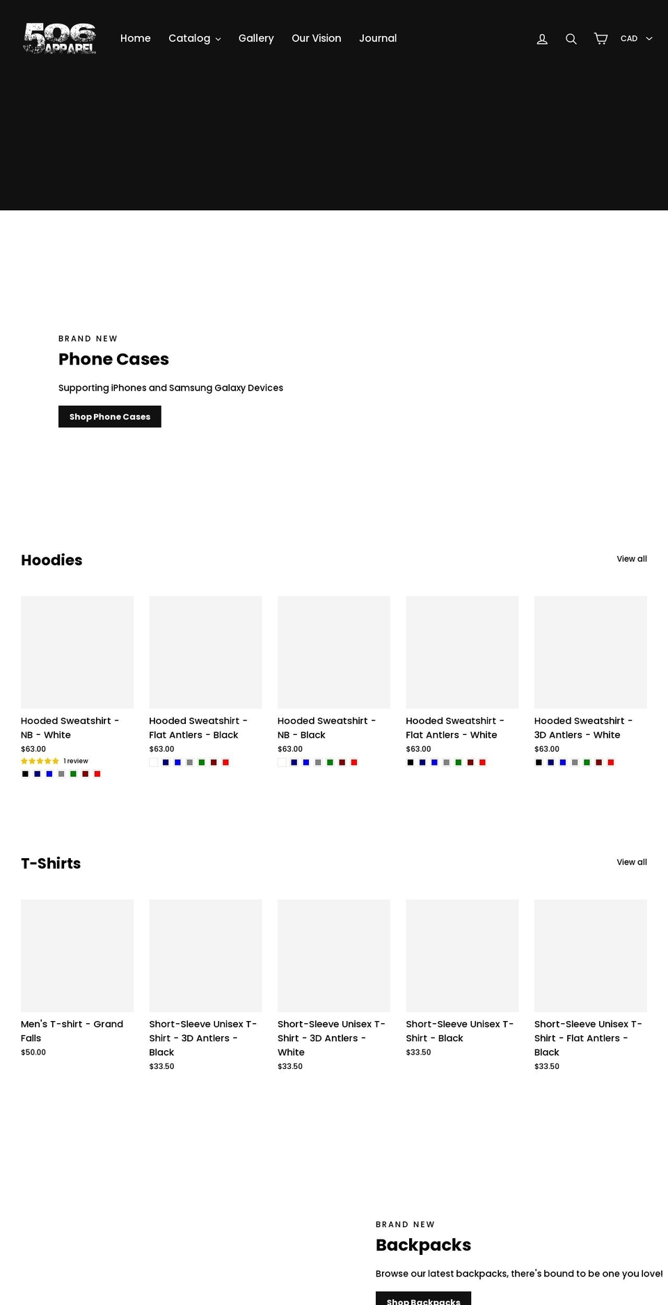 506apparel.com — Shopify storefront screenshot