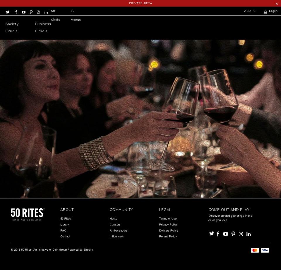 50rites.com — Shopify storefront screenshot