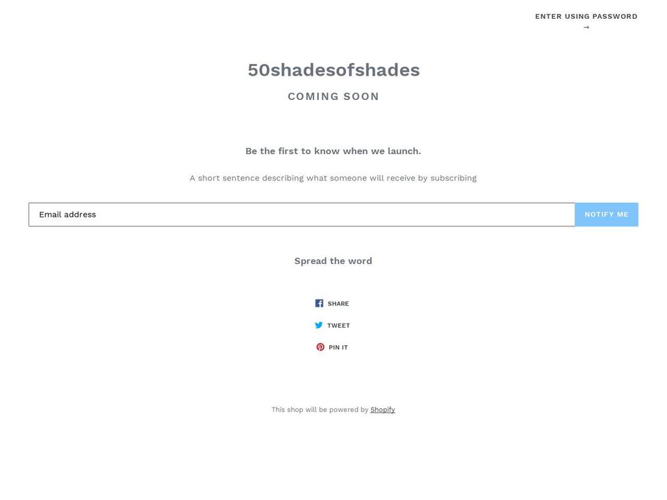 50shadesofshades.com — Shopify storefront screenshot