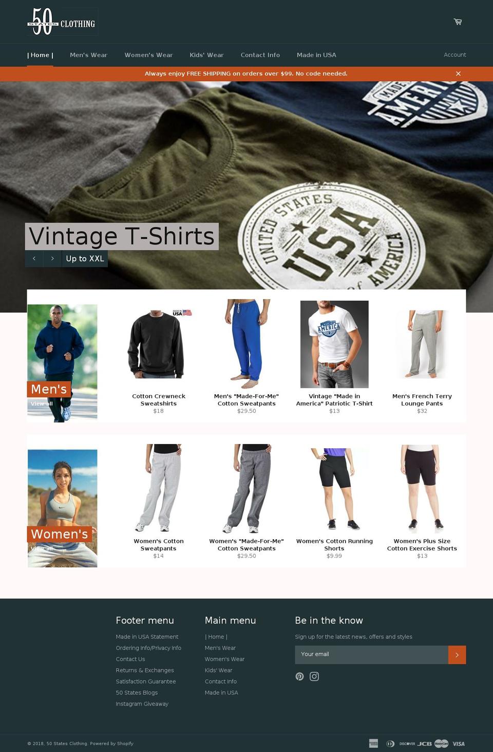 50statesclothing.com — Shopify storefront screenshot