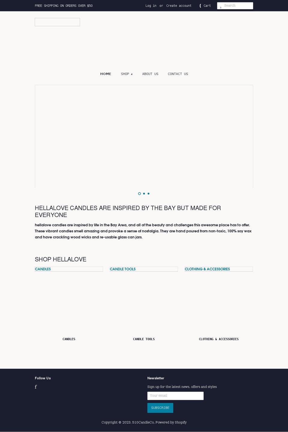 510candleco.com shopify website screenshot