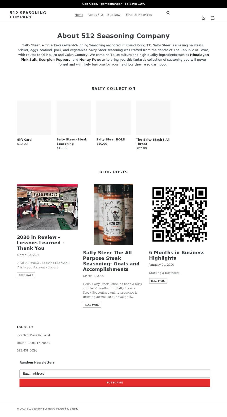 512seasoning.com shopify website screenshot