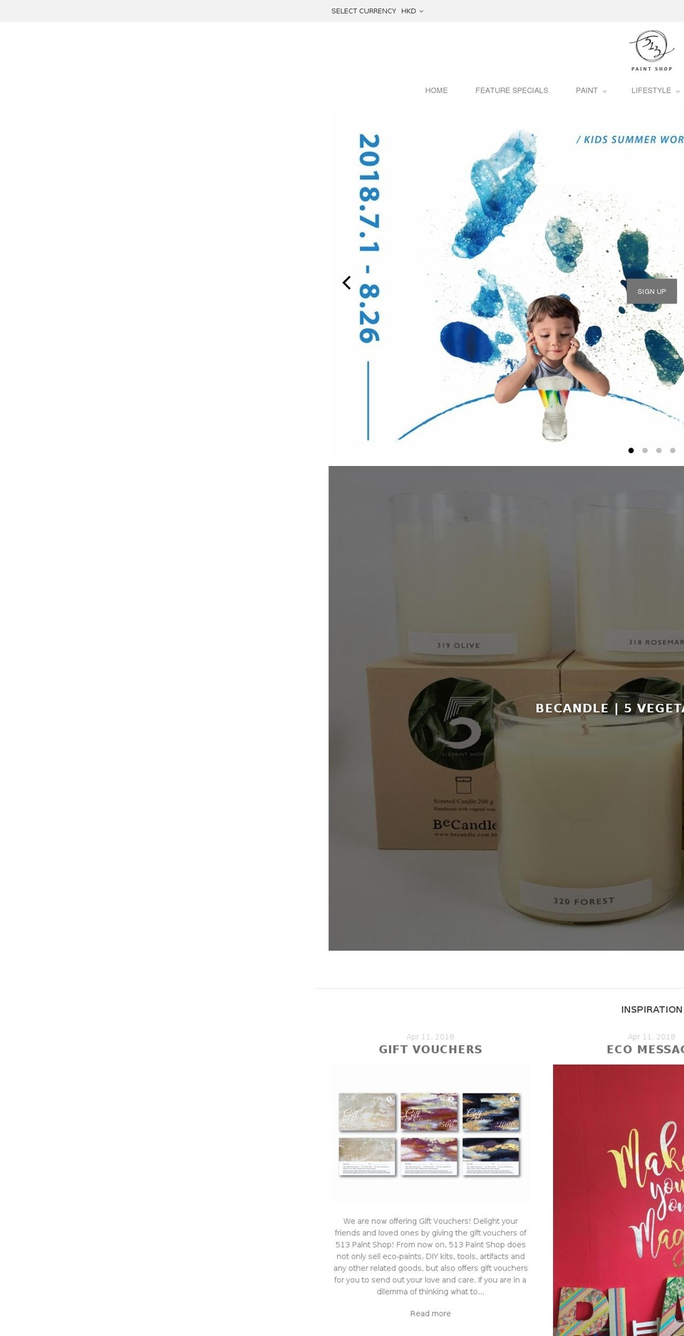 513paintshop.com shopify website screenshot