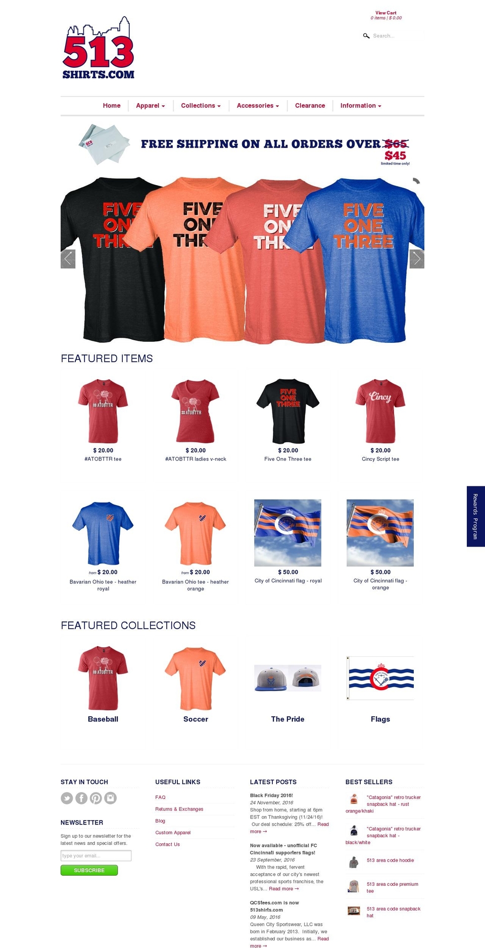513shirts.com shopify website screenshot