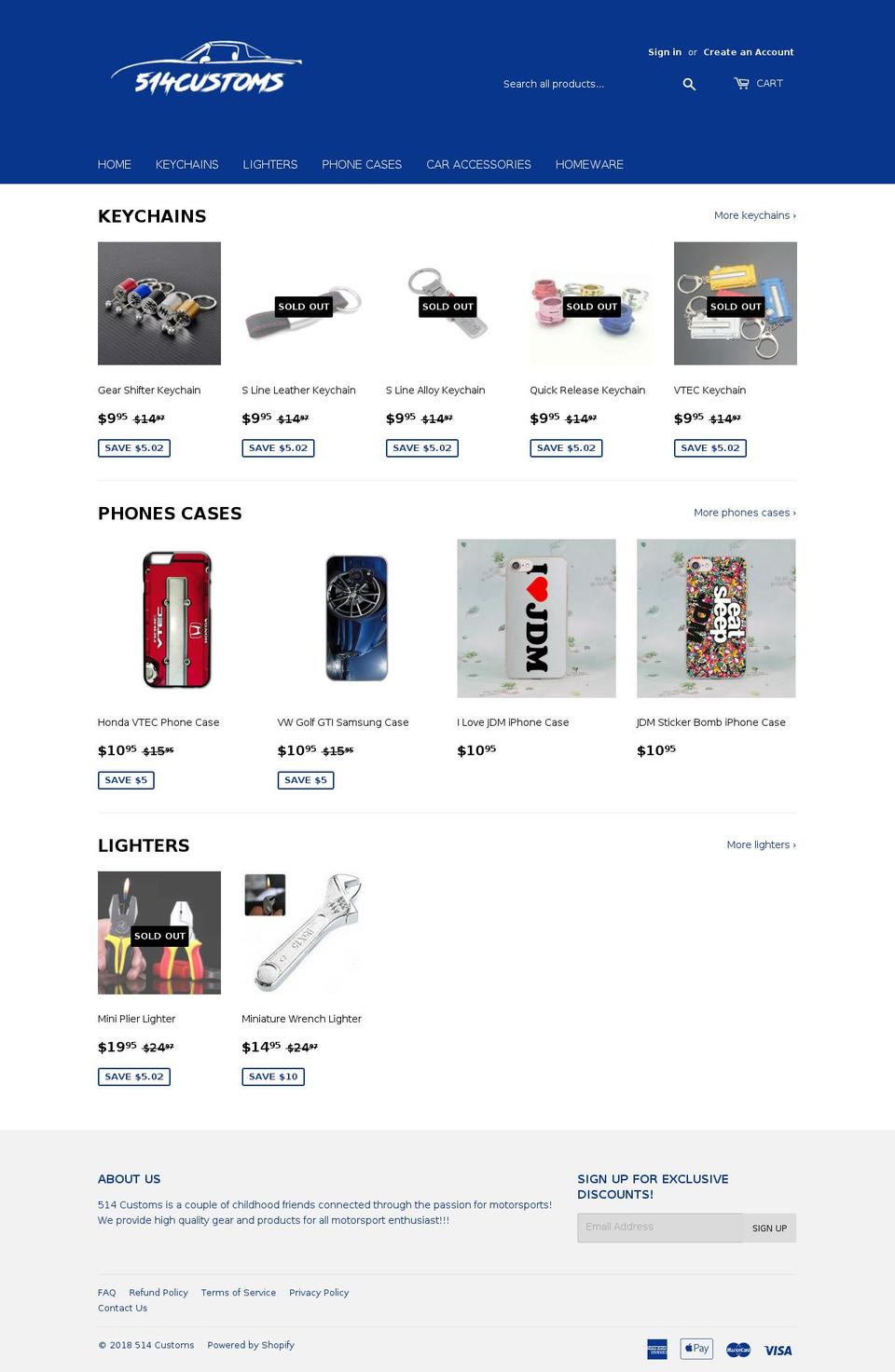 514customs.com — Shopify storefront screenshot