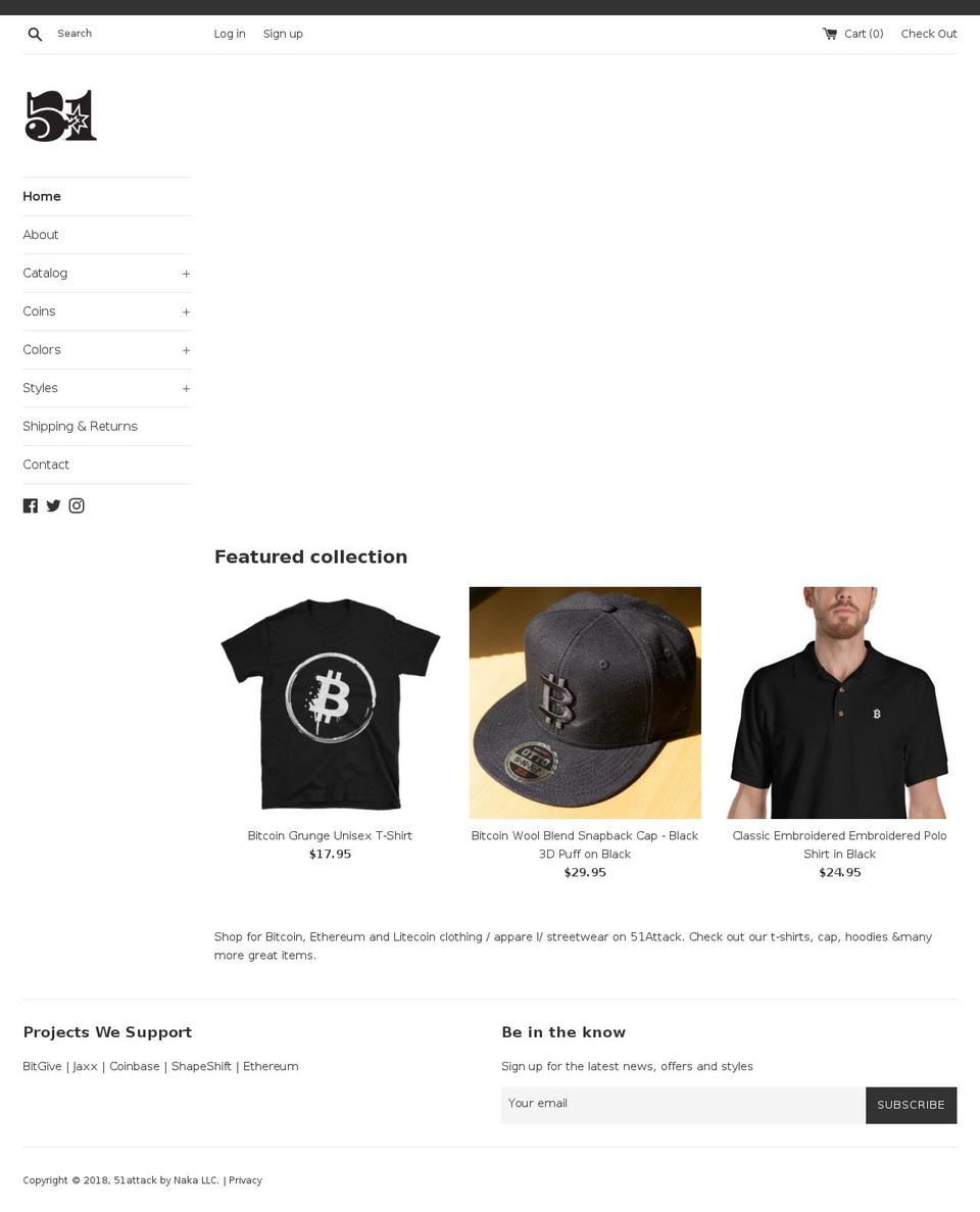 51attack.com shopify website screenshot