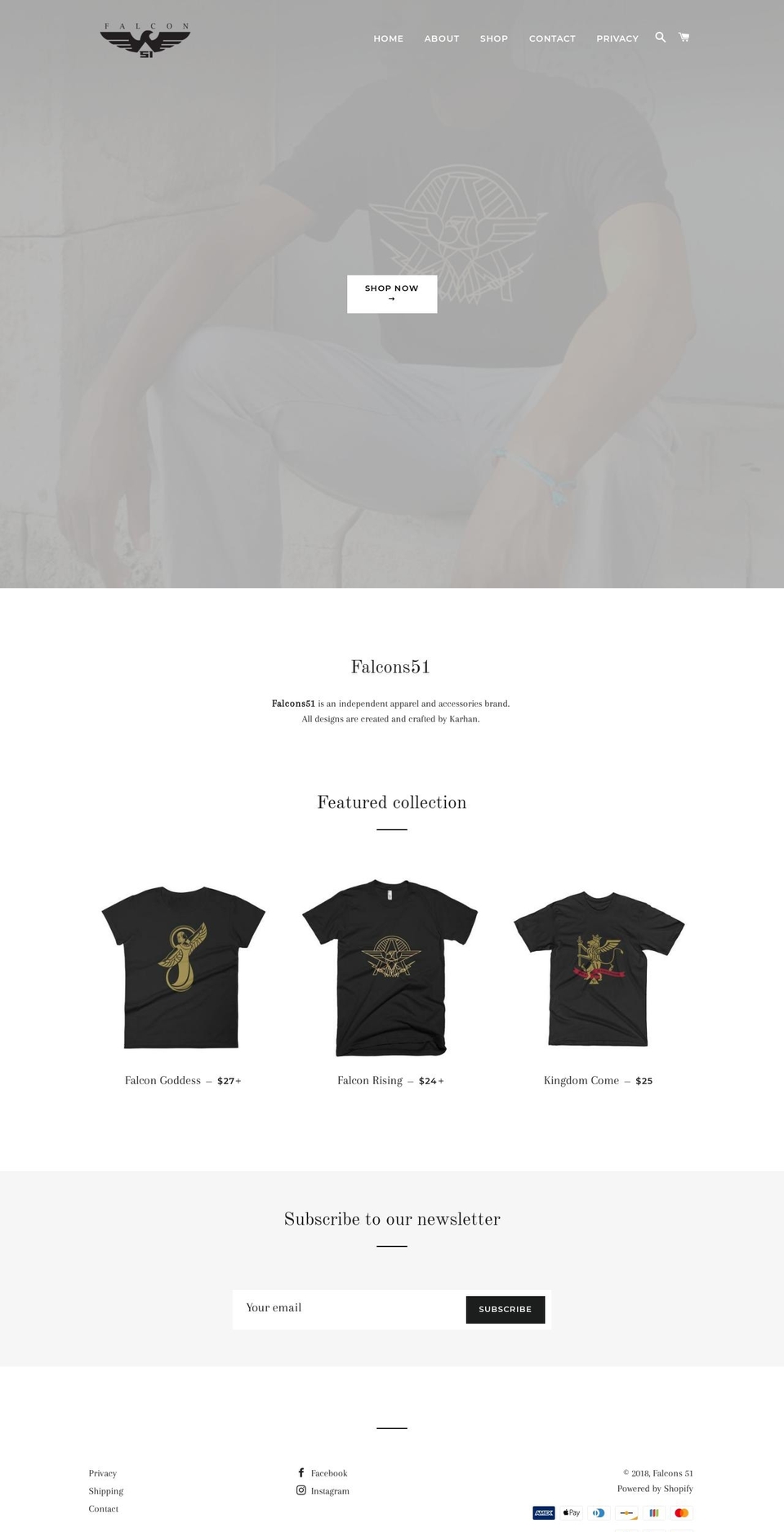 51falcons.com — Shopify storefront screenshot