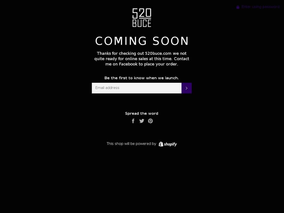 520buce.com — Shopify storefront screenshot