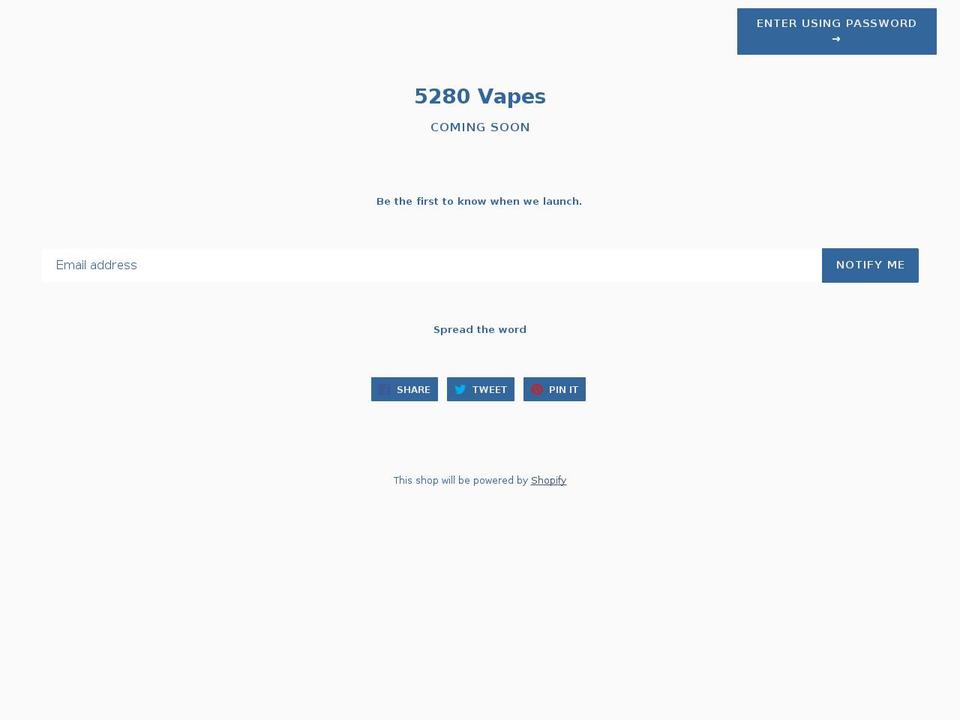 5280vapescolorado.com — Shopify storefront screenshot