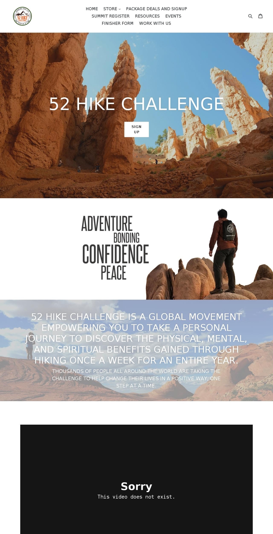 52 Hike Challenge Debut Shopify theme site example 52hikechallenge.com