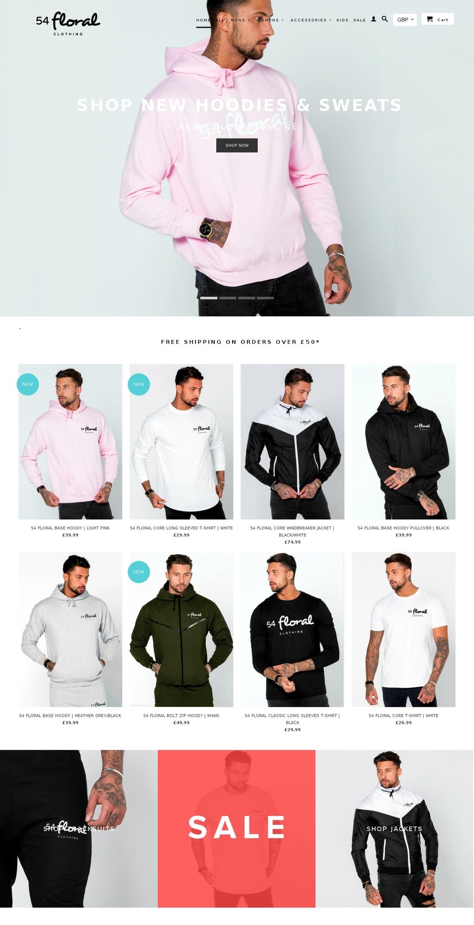 54floralclothing.co.uk shopify website screenshot