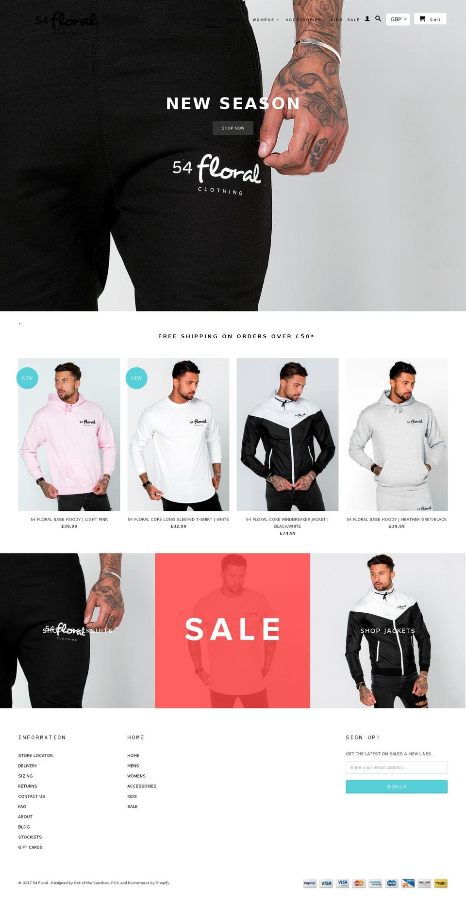 54floralclothing.com shopify website screenshot